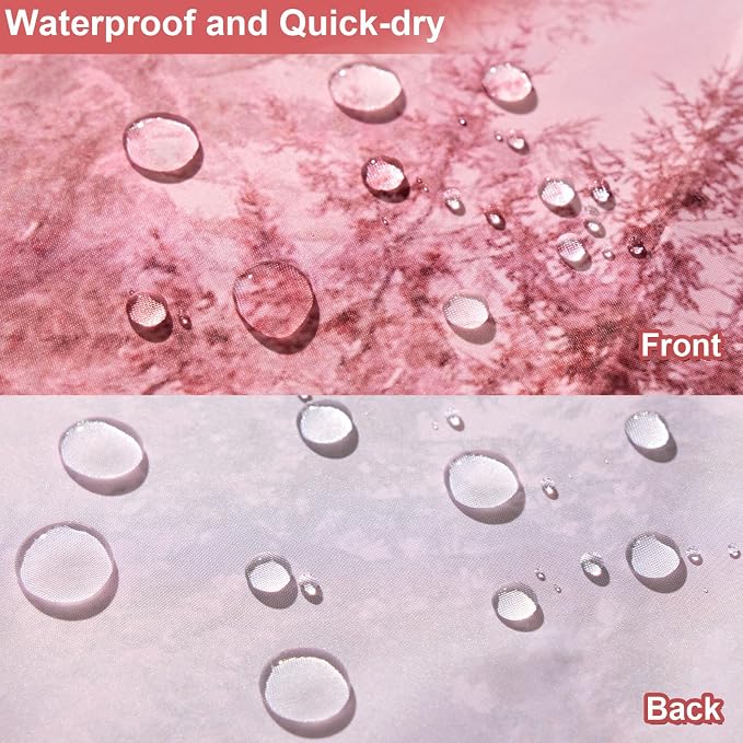 ORTIGIA Pink Shower Curtain - Image 3