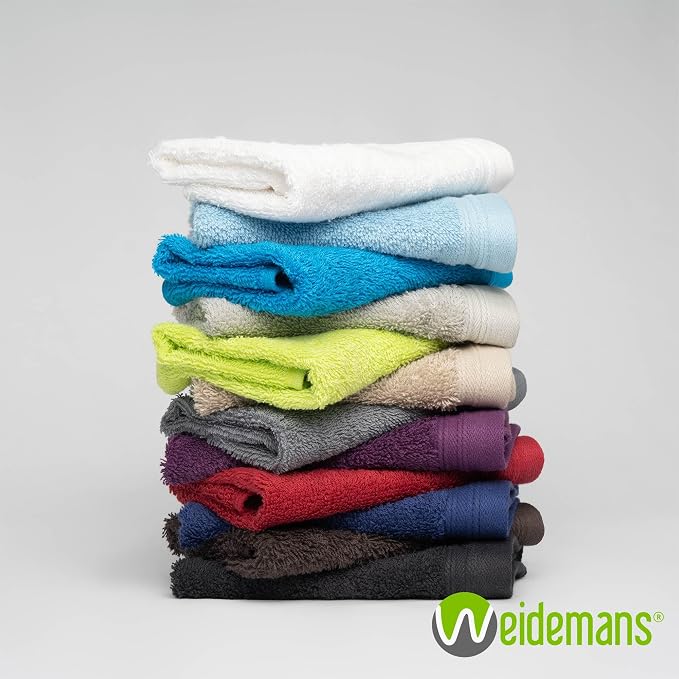 100% Cotton Washcloths Set 13” x 13” | Sky Blue Towels | Set of 6 Ultra Soft - Image 9