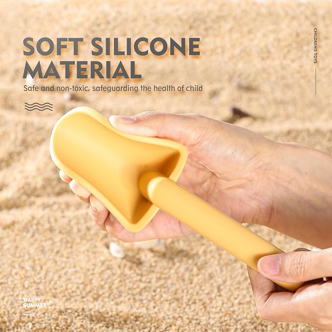MarcZero 11Pcs Silicone Beach Toys, Modern Baby Beach Toys, Travel Friendly - Image 6