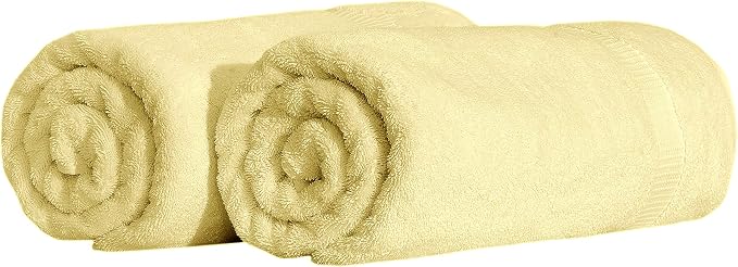 SALBAKOS 100% Turkish Cotton Extra Large Bath Sheet Set of 2 35x70 inch | - Image 3