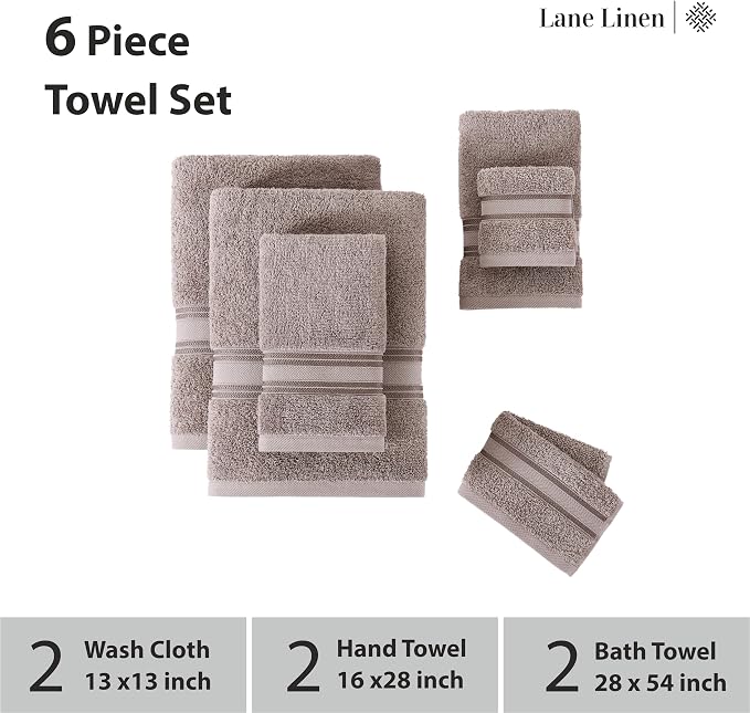 LANE LINEN Luxury Bath Towel Set - Image 3