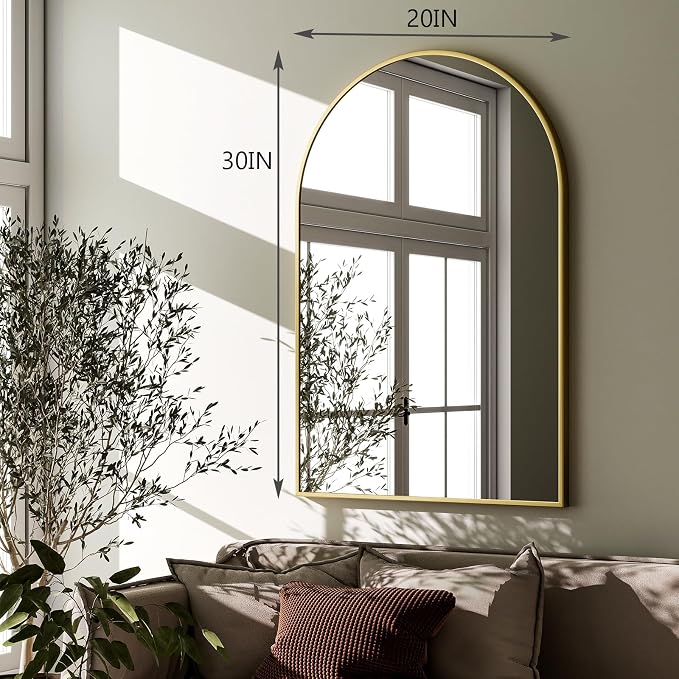 HARRITPURE 20"x30" Arched Bathroom Mirror - Image 6