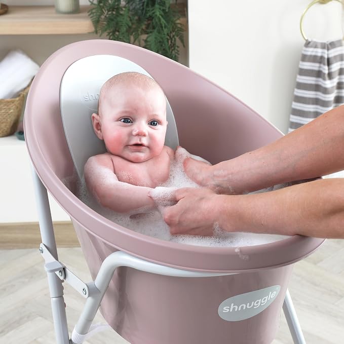 Shnuggle Newborn Baby Bath | Built in Support Bump and Soft Backrest | Suitable - Image 7
