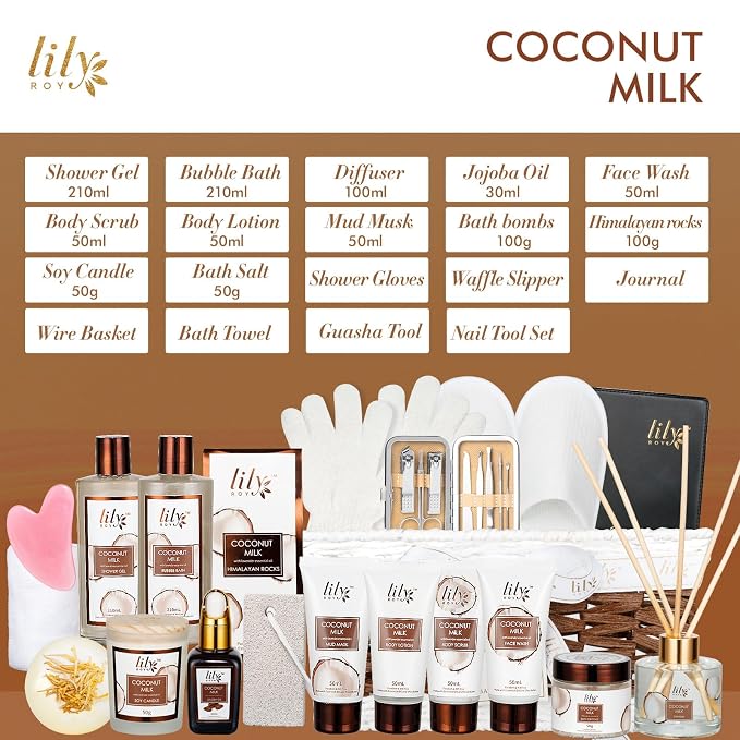 Coconut Vanilla Spa Gift Set for Women Christmas Gifts - Image 2