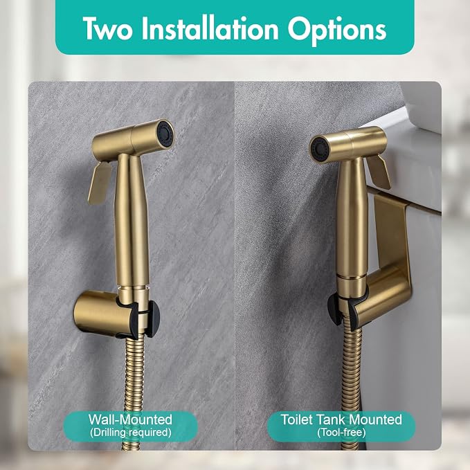 BARROCK Handheld Bidet Sprayer for Toilet, Stainless Steel Metal Made Baby - Image 2