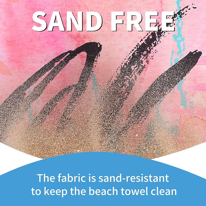 6 Pack Lightweight Thin Beach Towel Oversized 71"x32" Big Extra Large - Image 5