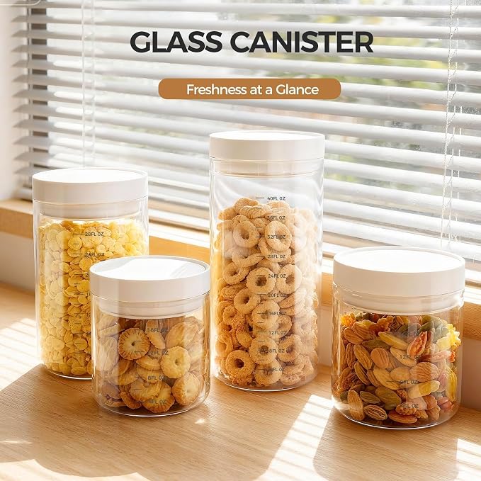 Danbark Set of 6 18oz Airtight Glass Storage Canisters - Image 3
