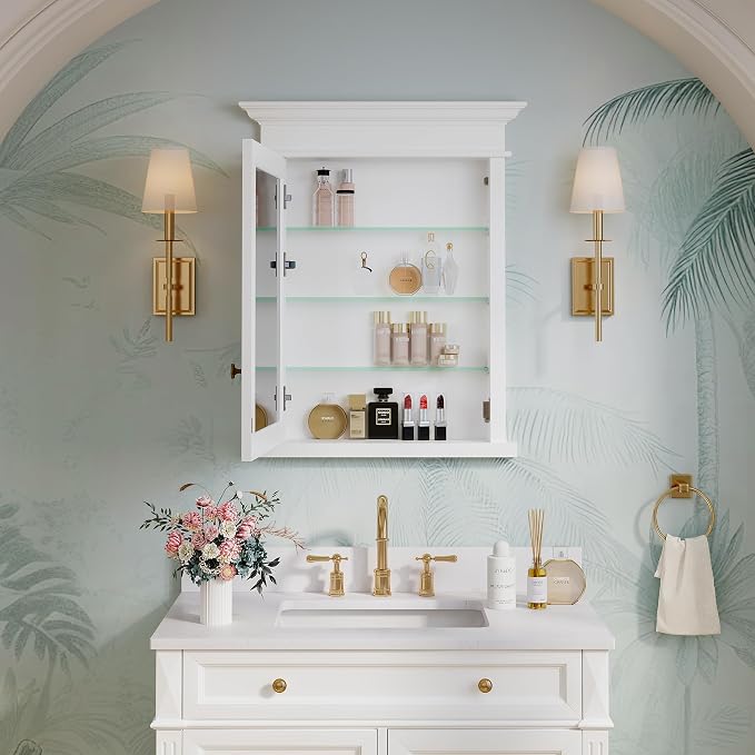 WELLFOR 26"x 32" Bathroom Medicine Cabinet - Image 4
