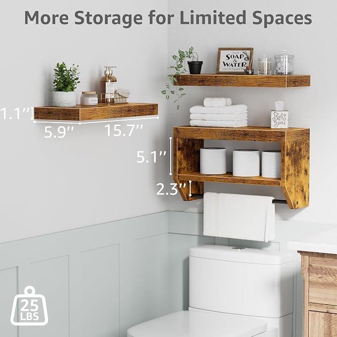 QEEIG Bathroom Floating Shelves - Image 3