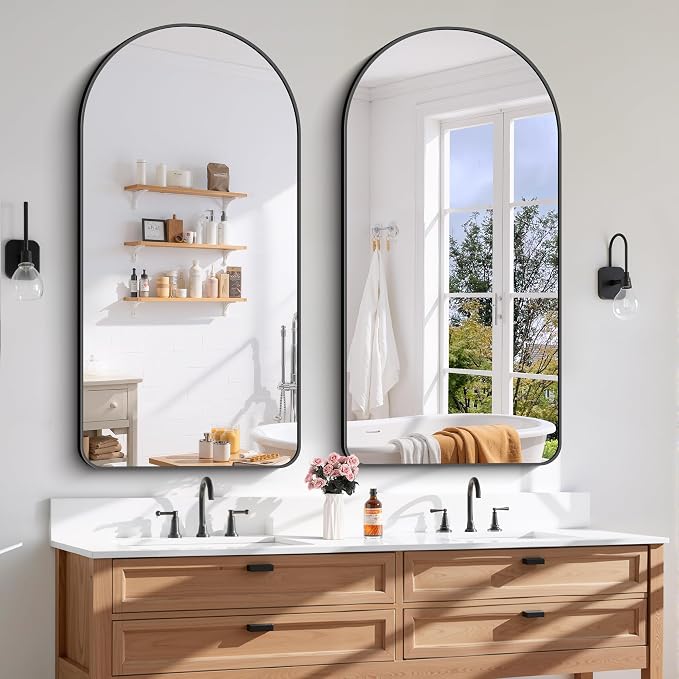 Arched Bathroom Mirror, Wall Mounted Mirror, Living Room, Vertically Hanging - Image 7