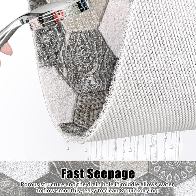 Square Shower Mat Non Slip: 24x24 Inch Shower Floor Mat - Image 3