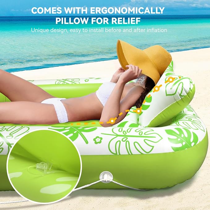 Inflatable Tanning Pool Lounger Float - Image 2