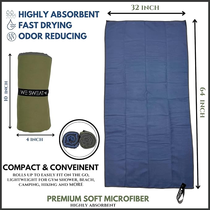 We Sweat's Microfiber Soft and Absorbent Gym Towels - Image 4