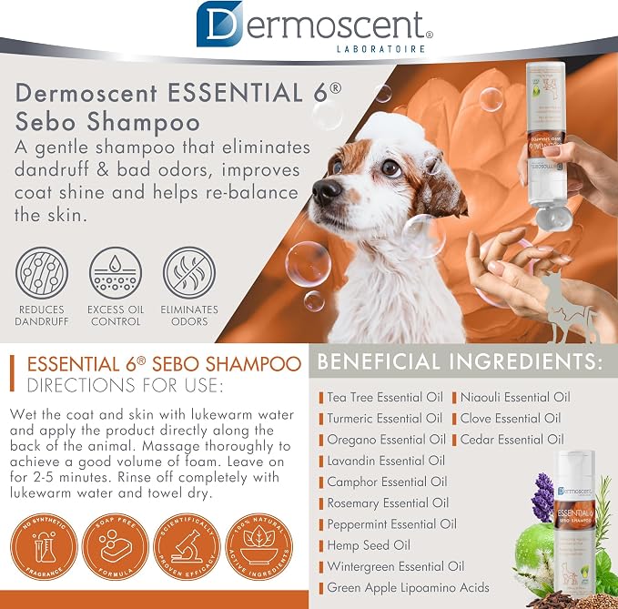 Essential 6 Sebo Shampoo for Dogs, Cats & Pets | 100% Natural, Soap-Free Formula - Image 3