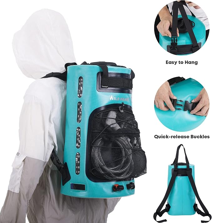 WILD HEART Camping Shower 22L/ 12L Portable Shower - Image 5