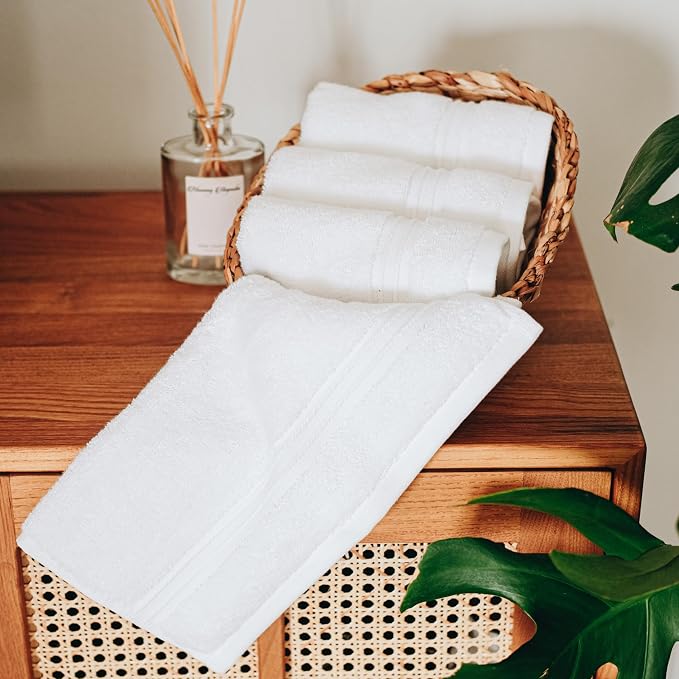 Milara Turkish Super-Plush Wash Cloths Set 4-Piece | Premium 100% Cotton - Image 3