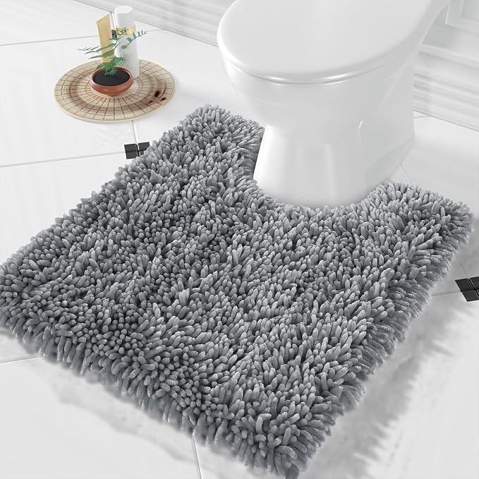 Yimobra Toilet Rugs U Shaped Washable, Extra Thick Soft Absorbent Chenille by Yimobra