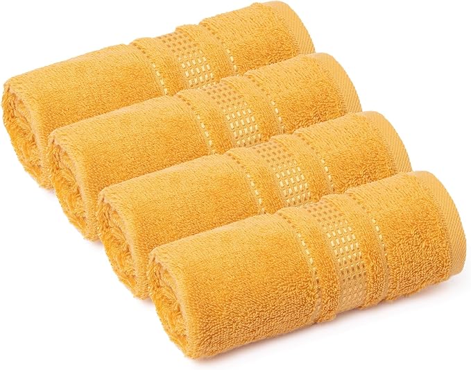 Melissa Linen, 4-Piece Washcloth, 100% Cotton Towels - Image 3