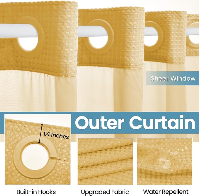 Gold Hotel Shower Curtain - Image 5