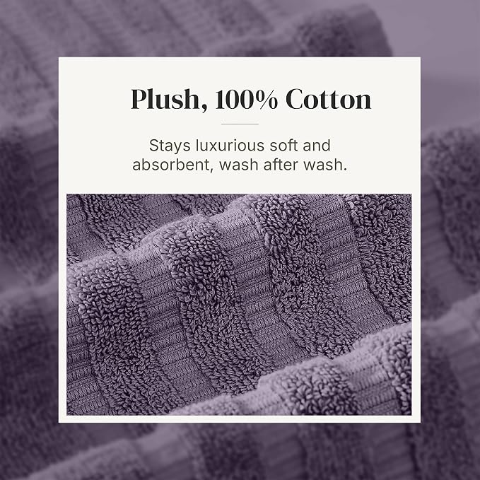 Modern Threads Organic Vines 6-Piece 100% Cotton Towel Set – Yarn Dyed Jacquard - Image 5