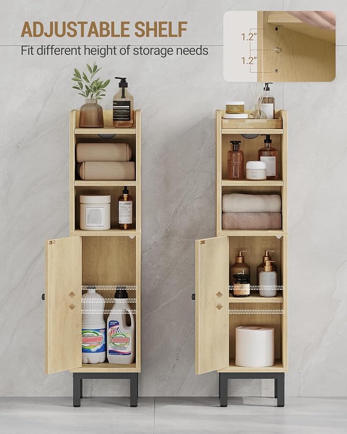 Bathroom Storage Cabinet, Small Corner Floor Cabinet - Image 7