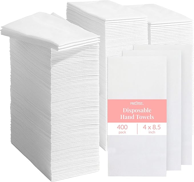 Prestee 400 Linen Feel Disposable Paper Hand Towels by Prestee