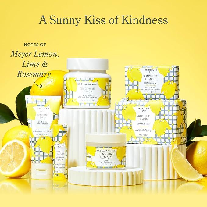 Beekman 1802 Goat Milk Body Soap Bar, Sunshine Lemon - Image 6