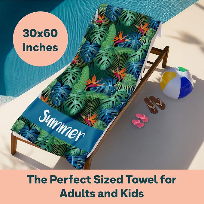 Ships Next Day - Personalized Beach Towel - Image 2