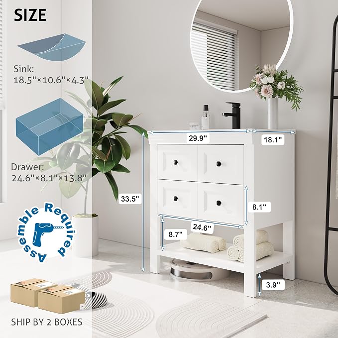 eclife 30" Bathroom Vanity - Image 3