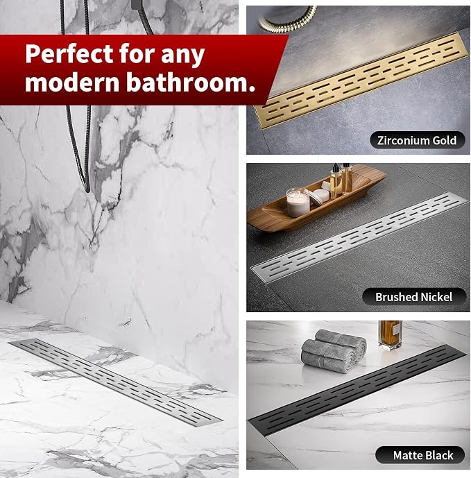 Sharp-tec Linear Shower Drain, 24 inch Shower Drain - Image 4
