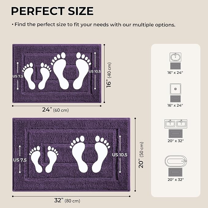 GRANNY SAYS Bathroom Rugs Sets 2 Piece, Soft Bath Mats - Image 2