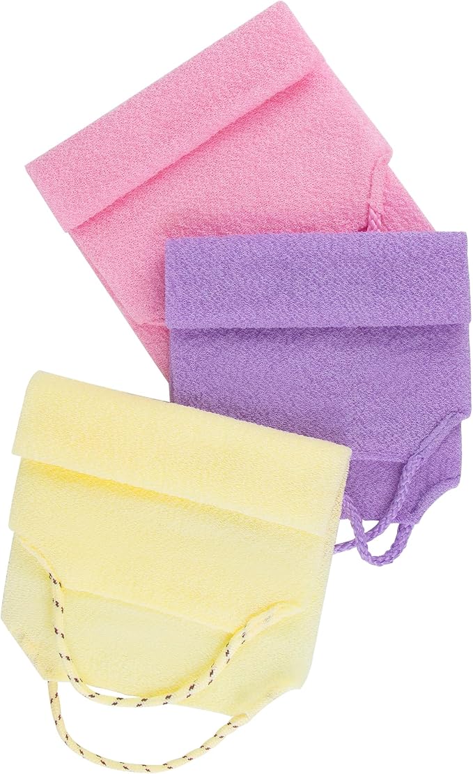 3 Pcs Double-Sided Back Exfoliator Body Scrub Towel, Exfoliating Back Scrubber - Image 7