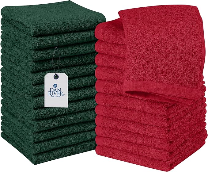 DAN RIVER 24 Pack Wash Cloths for Showering by DanRiver