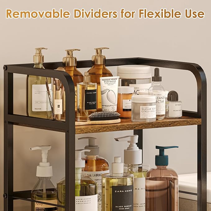 Towel Rack Free Standing Rolling 3-Tier - Image 4