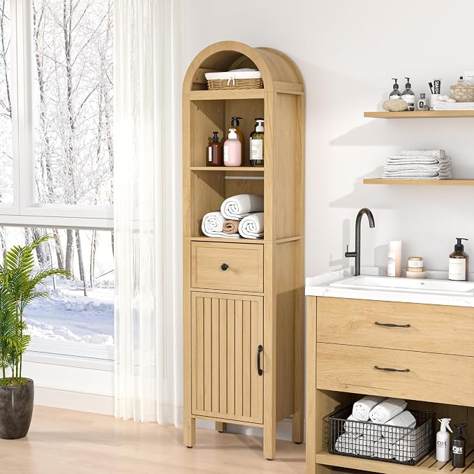 64" Tall Bathroom Storage Cabinet - Image 3