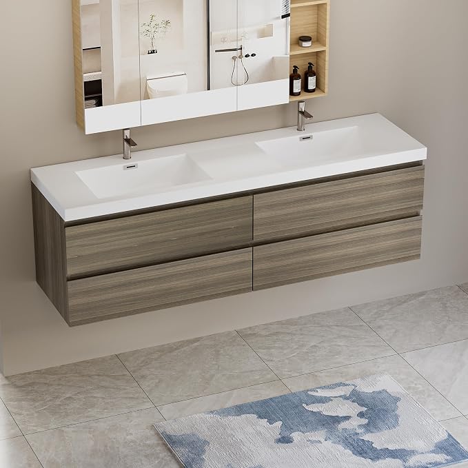 72" Floating Bathroom Vanity by Unknown