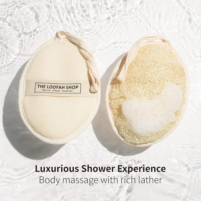 Bath Loofah Sponge, Exfoliating Body Scrubber, Shower Luffa - Image 3