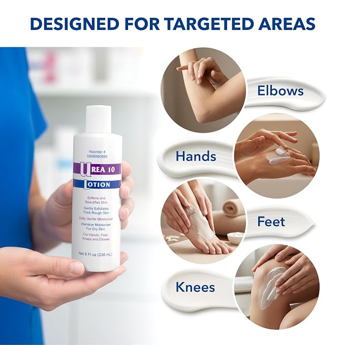 Urea 10% Lotion Cream for Extremely Dry, Rough and Scaly Skin, Intense - Image 3