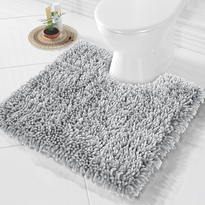 Yimobra Toilet Rugs U Shaped Washable, Extra Thick Soft Absorbent Chenille by Yimobra