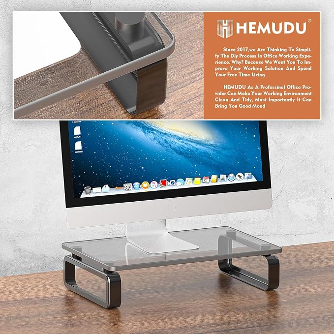 Hemudu Computer Monitor Stand Riser Multi Media Desktop Stand - Image 2