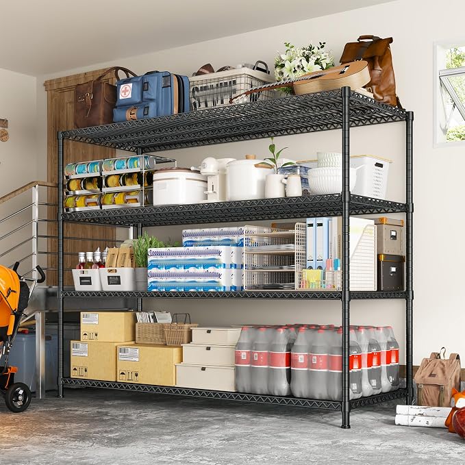 2500 LBS Shelf Storage Shelves 68.1" W Wire Shelving Unit, Garage Shelving - Image 9