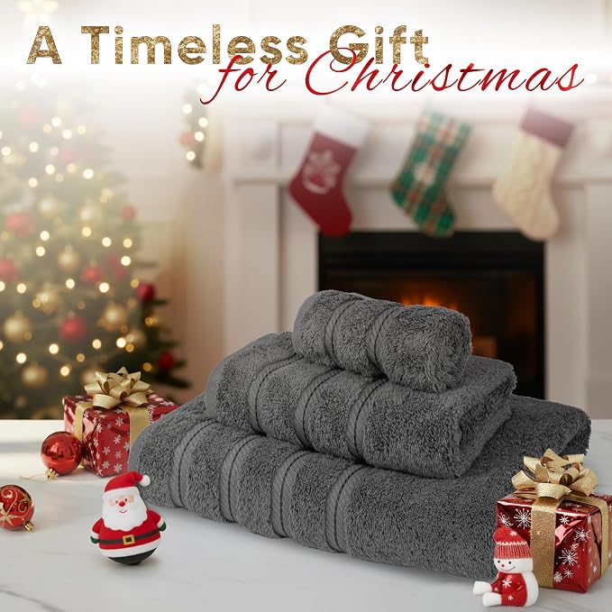 American Soft Linen Premium 3 Piece Towel Set, 1 Bath Towel 1 Hand Towel 1 - Image 2