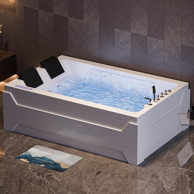Homary 73" Whirlpool Bathtub-Modern Luxury Jetted Bathtub, Spa Bathtub by Homary
