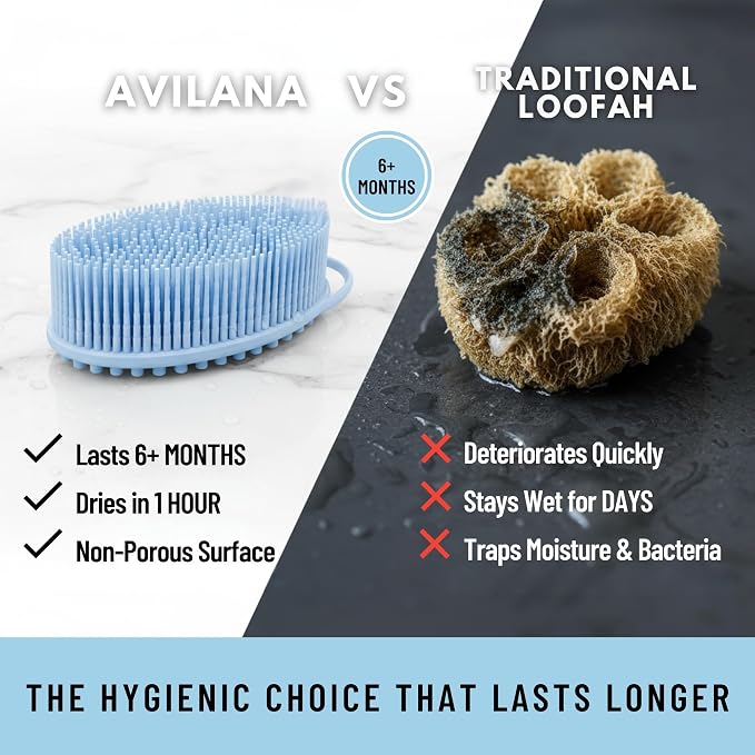 Silver Infused Silicone Body Scrubber Shower - Image 3
