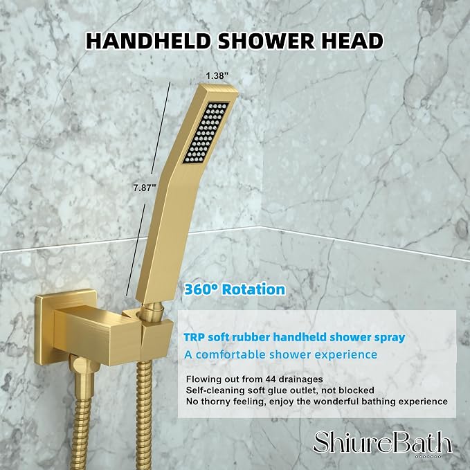 10 Inch Shower Faucet Set, Rainfall Shower System - Image 5