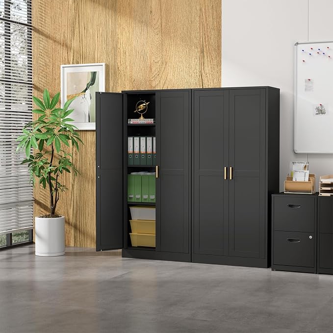 Kitchen Cabinet Storage, 60”Metal Pantry Cabinet - Image 2