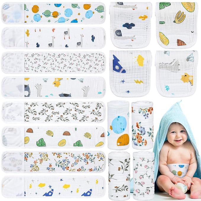 Vabean 8 Pcs Baby Infant Umbilical Cord Comfort Adjustable Cotton Belly Band by Vabean