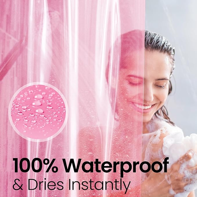LiBa Bathroom Shower Curtain Premium PEVA Non-Toxic - Image 6