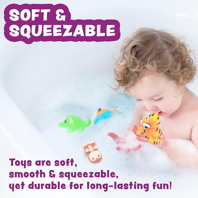 Tub Works® Rainforest™ Mold Free Bath Toys, 6 Pack | Sealed, No Hole Bath Toys - Image 5