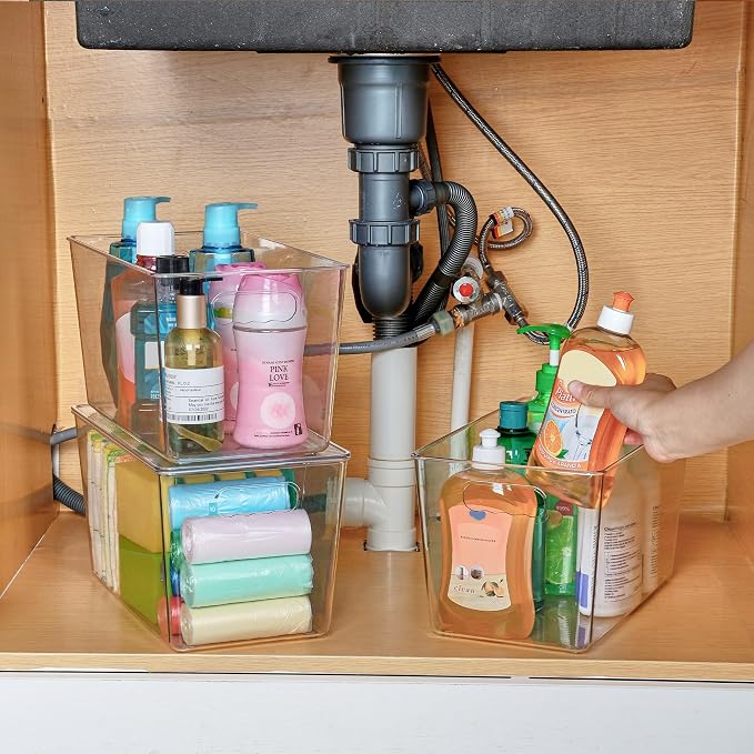 Vtopmart 6 Pack Clear Stackable Storage Bins - Image 7